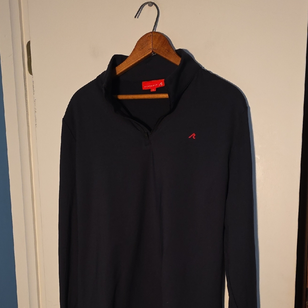 Redvanly Small Navy Quarter Zip Perfect Condition W Accent Cuffs